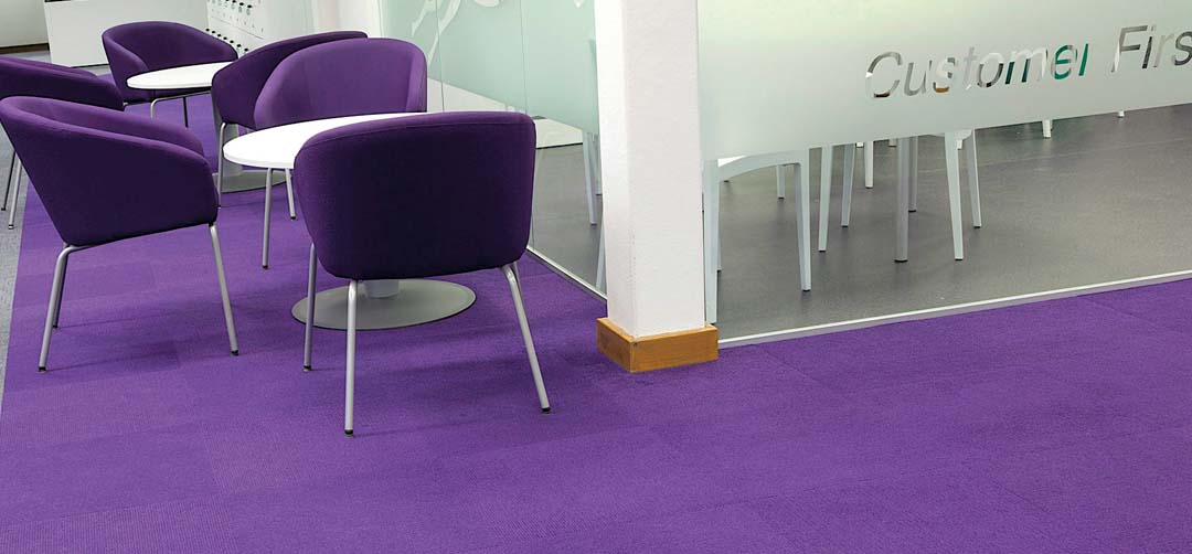 Heckmondwike Broadrib Purple Office Carpet