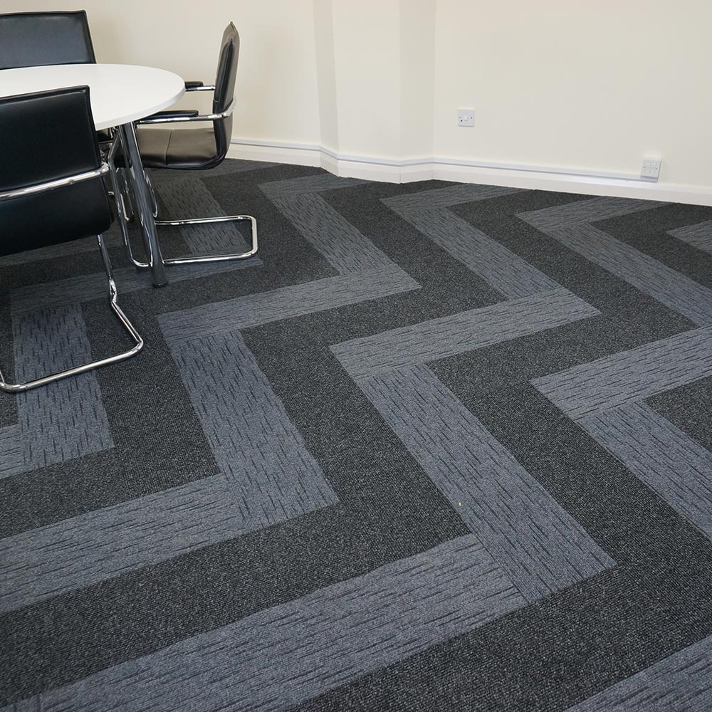 Heckmondwike Array and Broadrib Plank Carpet in Office
