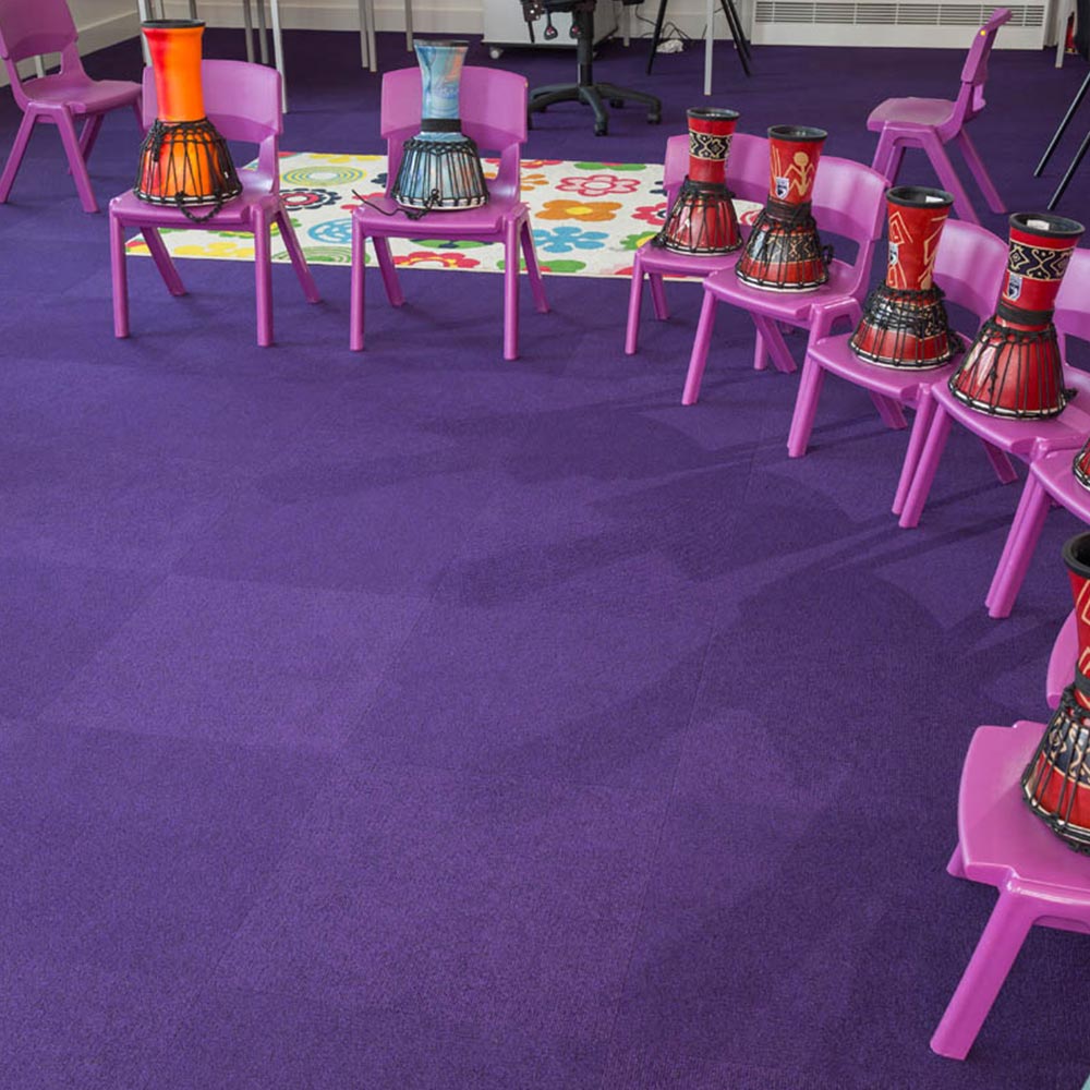 Heckmondwike Supacord Carpet Tiles Purple Education