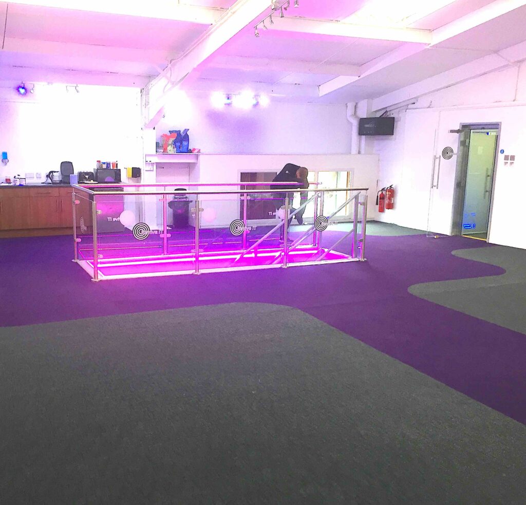 Heckmondwike Array and Broadrib Purple Office Carpet Tiles