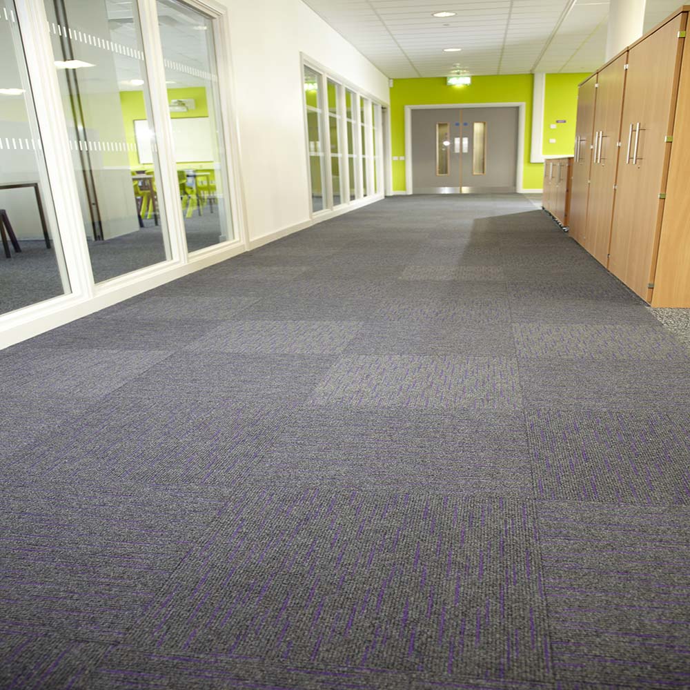 Heckmondwike Array Purple Carpet Tiles for Education