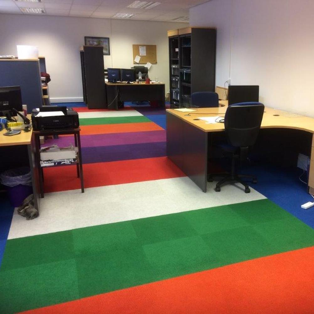 Heckmondwike Broadrib Carpet Tiles in Office