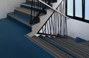 Heckmondwike Blue Hobnail Stairway Carpet