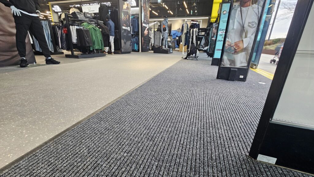 Hippo entrance matting at JD sports store