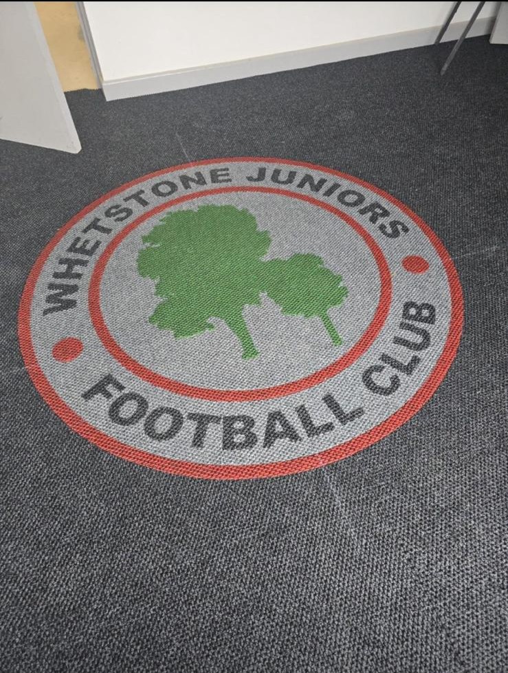 Bespoke logo mat at Whetstone Junior Football Club