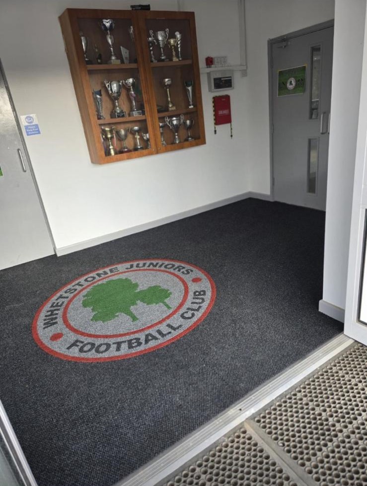 Bespoke logo mat at Whetstone Junior Football Club