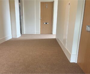 Hobnail in Pebble in an apartment communal area