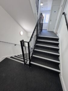 Supacord installed on the staircase