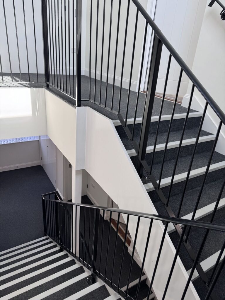 Supacord installed on the staircase