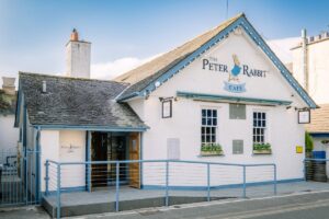 An image of the outside of the Peter Rabbit Café