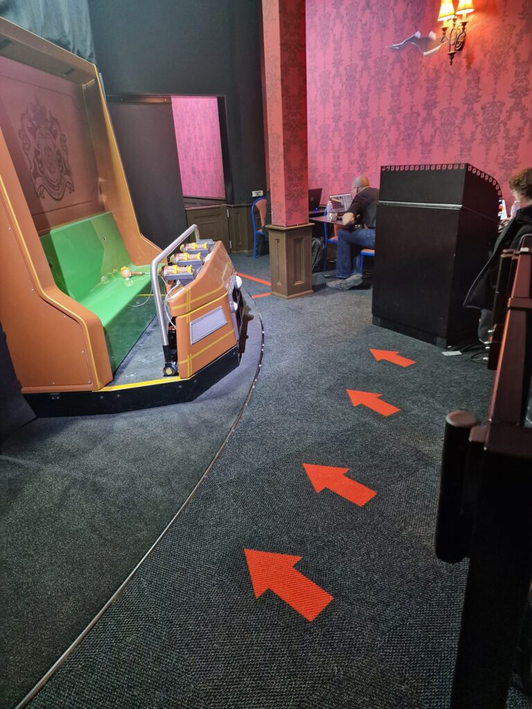 Bespoke Flamingo arrows on Diamond Charcoal tiles