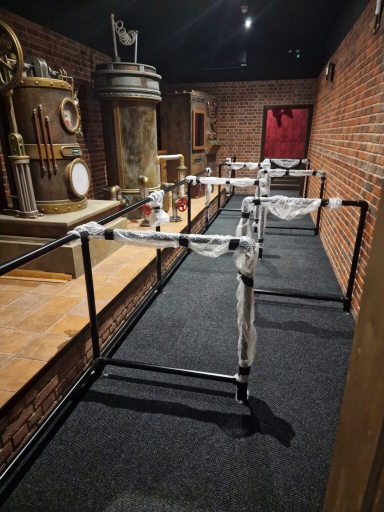 Diamond Charcoal tiles in the queuing area