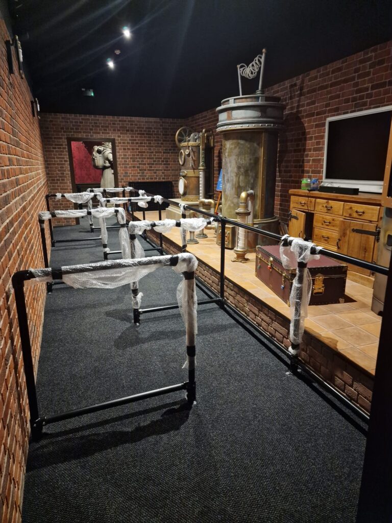 Diamond Charcoal tiles in the queuing area