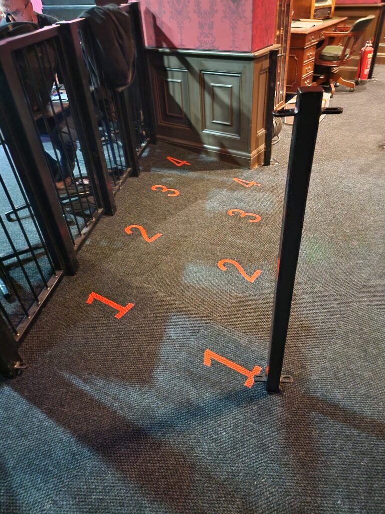 Bespoke Flamingo numbers on Diamond Charcoal tiles